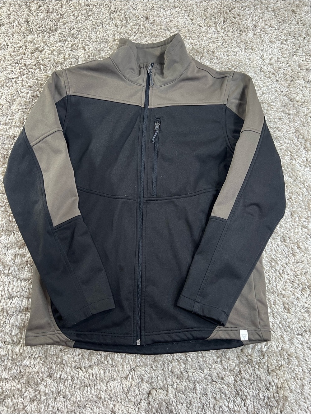 Men's Two-Tone Black and Taupe Lightweight Jacket